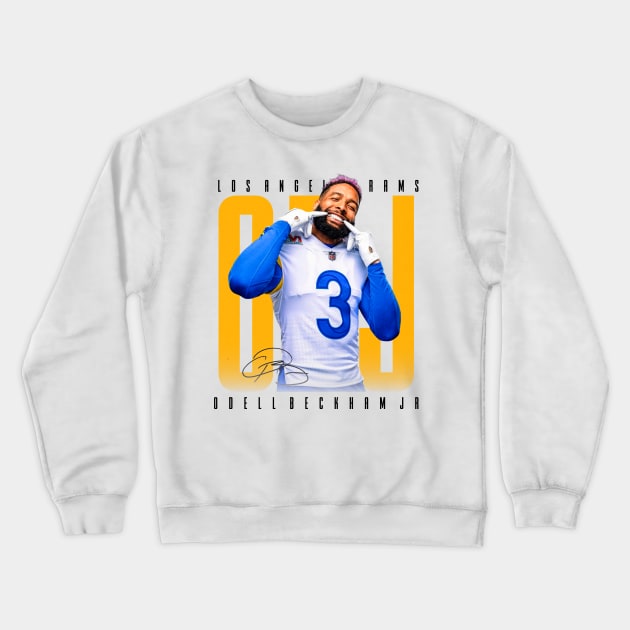 Odell Beckham Jr Aesthetic Tribute 〶 Crewneck Sweatshirt by Terahertz'Cloth